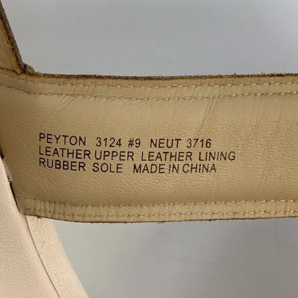 Abeo Women's Peyton Leather Adjustable Strap White Gum Bottom Sandals‎ Size 9 - Picture 12 of 14